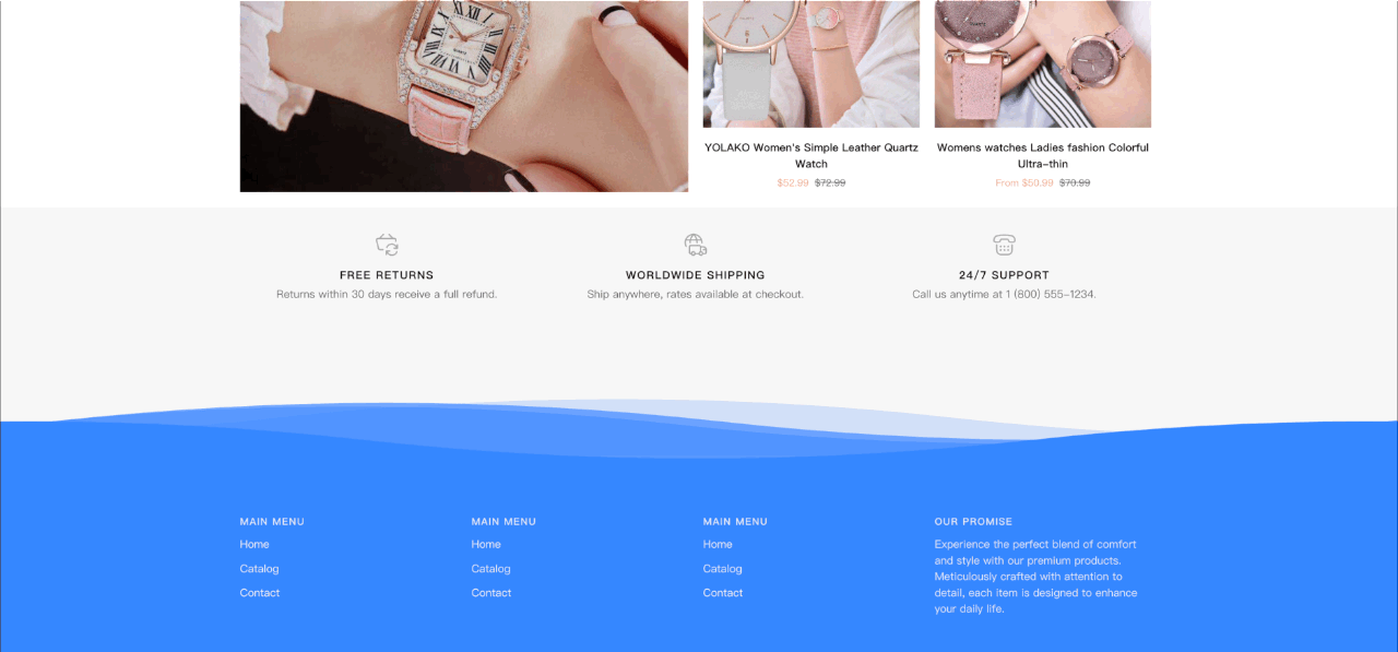 Shopify 水波浪动画
